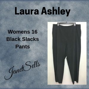 Laura Ashley Womens 16 Black Slacks Pants